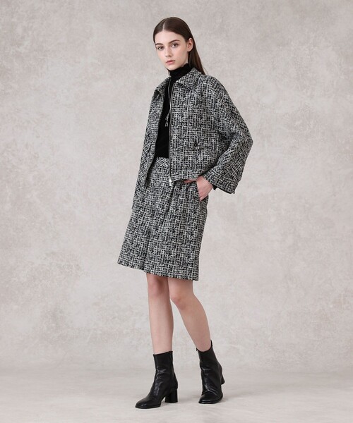 セットアップ対応商品】ツイーディージャガードポケットブルゾン