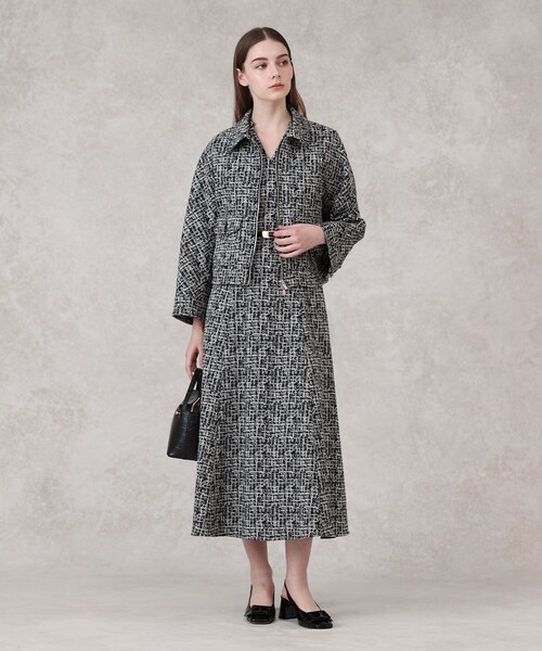 セットアップ対応商品】ツイーディージャガードポケットブルゾン