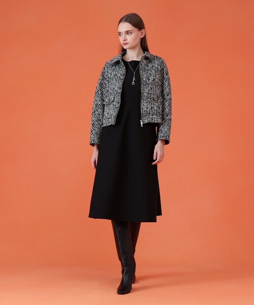 セットアップ対応商品】ツイーディージャガードポケットブルゾン