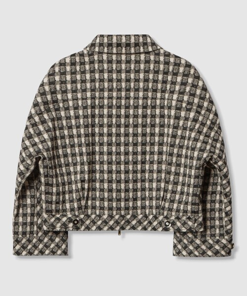 セットアップ対応商品】ツイーディージャガードポケットブルゾン