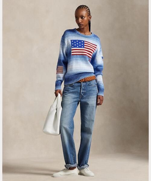 フラッグ オンブレ コットン セーター（ニット/セーター）｜POLO RALPH