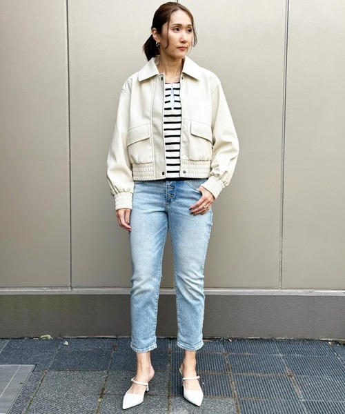 BANANA REPUBLIC FACTORY STORE（バナナリパブリック ファクトリーストア）の「BANANA REPUBLIC FACTORY STORE　　ガールフレンドジーンズ（デニムパンツ・レディース・ライトインディゴブルー/ブルー系その他/インディゴブルー/ホワイト/ブルー・24/25/26/27/28）」の13枚目の写真