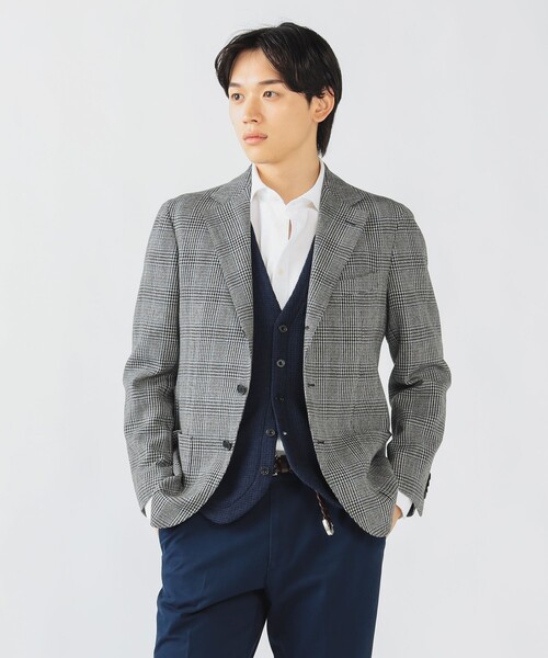 セール】グレインプレイド 3ボタン ジャケット（S～XL）（テーラード