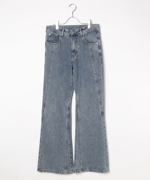 PLACE STUDIO(プレイススタジオ)の「PLACE STUDIO/スリムブーツカットパンツ(デニムパンツ・レディース・ブラック/ライトブルー・SMALL)」の10枚目の写真