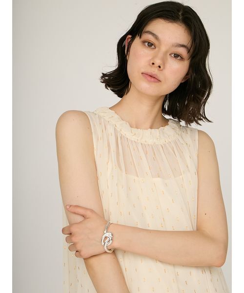 emmi(エミ)の「ラメドットボリュームワンピース(ワンピース・レディース・アイボリー/ネイビー・0/1)」の10枚目の写真