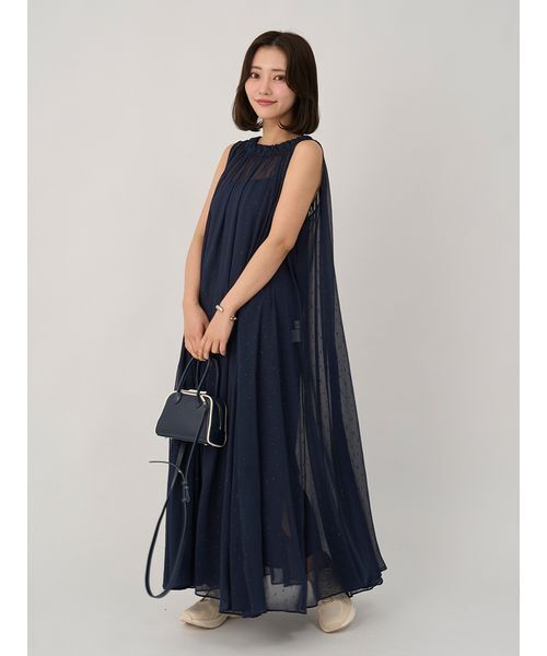 emmi(エミ)の「ラメドットボリュームワンピース(ワンピース・レディース・アイボリー/ネイビー・0/1)」の13枚目の写真