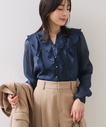 VIS | シアーラッフルブラウス/イージーケア(シャツ/ブラウス)