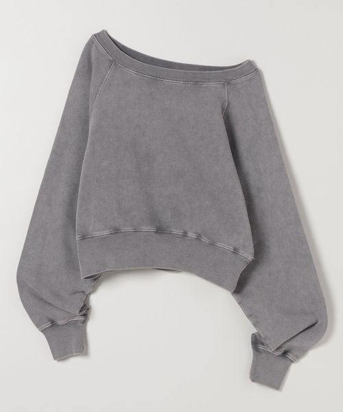 JEANASIS(ジーナシス)の「ヴィンテージウラケショートボートネックプルオーバー/591515(スウェット・レディース・ブラック/レッド/ブラウン/杢グレー/チャコールグレー/パープル・FREE)」の22枚目の写真