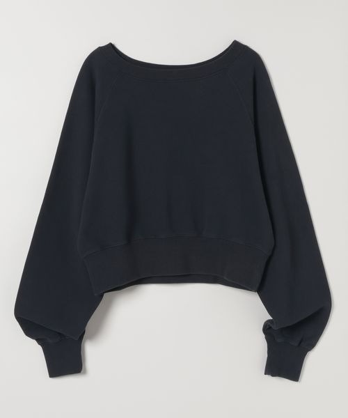 JEANASIS(ジーナシス)の「ヴィンテージウラケショートボートネックプルオーバー/591515(スウェット・レディース・ブラック/レッド/ブラウン/杢グレー/チャコールグレー/パープル・FREE)」の9枚目の写真