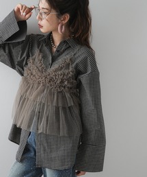 bohmal | ビッグカフスチェックシャツ(シャツ/ブラウス)