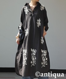 antiqua（アンティカ）の「刺繍シャツワンピース（ワンピース・レディース）」