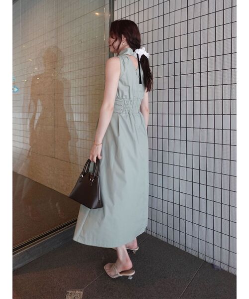 LAGUNAMOON（ラグナムーン）の「ウエストタックシャツワンピース（ワンピース・レディース・ブラック/ミント・SMALL/MEDIUM）」の6枚目の写真