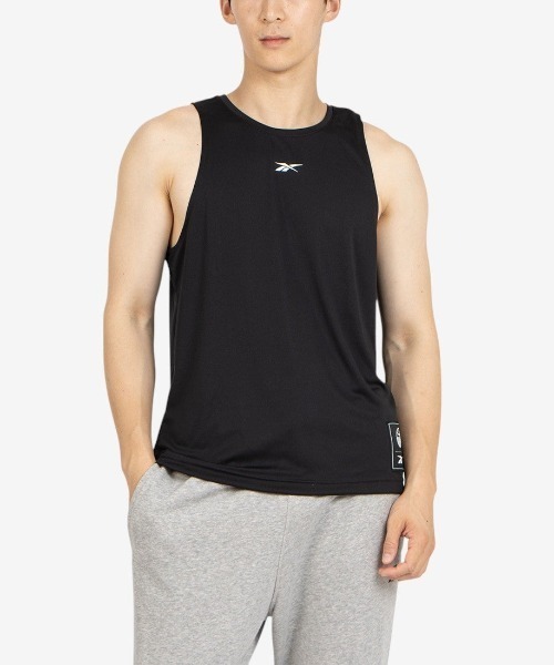 Reebok（リーボック）の「バスケットボール タンクトップ / BB HALF COURT TANK（タンクトップ・メンズ・ブラック/グリーン/ライトグレー・MEDIUM/SMALL/X-LARGE/LARGE）」の2枚目の写真
