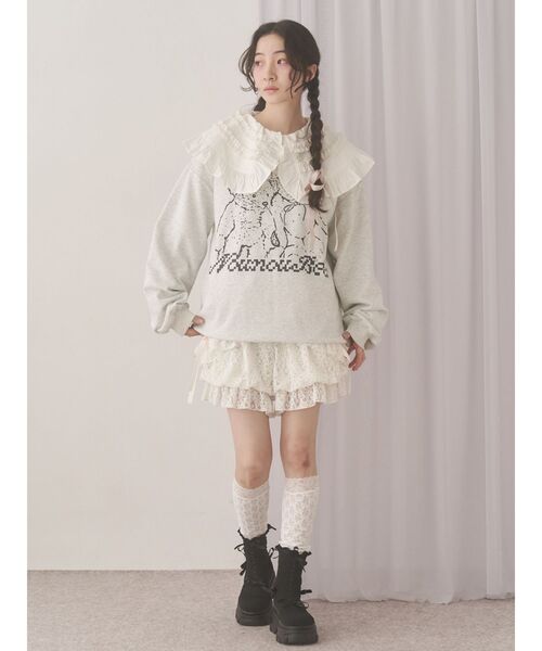 merry jenny（メリージェニー）の「Nounou Bearスウェット（スウェット・レディース・ボルドー/ライトグレー/ベージュ/チャコールグレー・FREE）」の18枚目の写真