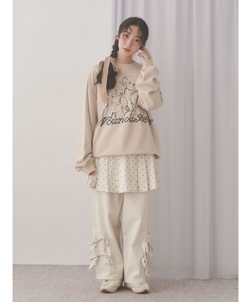 merry jenny（メリージェニー）の「Nounou Bearスウェット（スウェット・レディース・ボルドー/ライトグレー/ベージュ/チャコールグレー・FREE）」の9枚目の写真