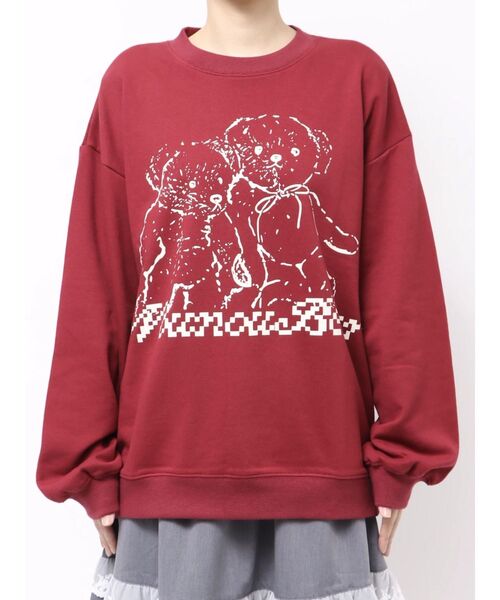 merry jenny（メリージェニー）の「Nounou Bearスウェット（スウェット・レディース・ボルドー/ライトグレー/ベージュ/チャコールグレー・FREE）」の10枚目の写真