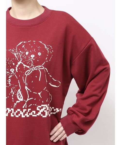 merry jenny（メリージェニー）の「Nounou Bearスウェット（スウェット・レディース・ボルドー/ライトグレー/ベージュ/チャコールグレー・FREE）」の14枚目の写真