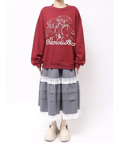 merry jenny（メリージェニー）の「Nounou Bearスウェット（スウェット・レディース・ボルドー/ライトグレー/ベージュ/チャコールグレー・FREE）」の8枚目の写真