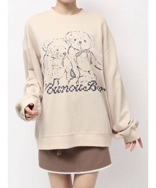 merry jenny（メリージェニー）の「Nounou Bearスウェット（スウェット・レディース・ボルドー/ライトグレー/ベージュ/チャコールグレー・FREE）」の15枚目の写真