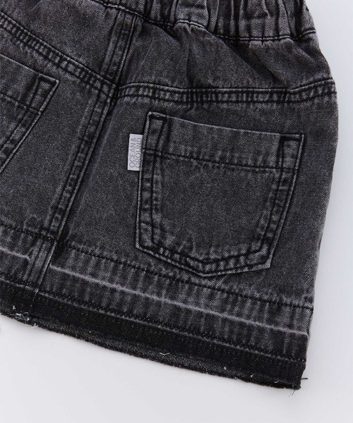 Ocean&Ground（オーシャン&グラウンド）の「ハート刺繍デニムミニスカート（スカート・キッズ・ブラック/ブルー・120/110/100/90/140/130）」の7枚目の写真