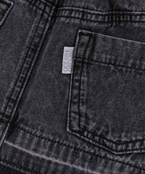 Ocean&Ground（オーシャン&グラウンド）の「ハート刺繍デニムミニスカート（スカート・キッズ・ブラック/ブルー・120/110/100/90/140/130）」の8枚目の写真