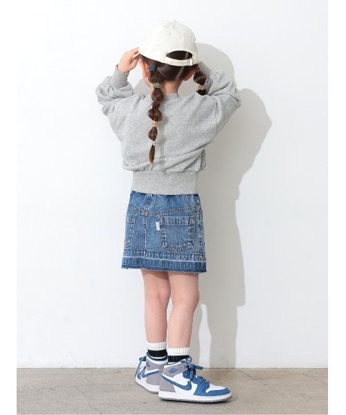 Ocean&Ground（オーシャン&グラウンド）の「ハート刺繍デニムミニスカート（スカート・キッズ・ブラック/ブルー・120/110/100/90/140/130）」の16枚目の写真