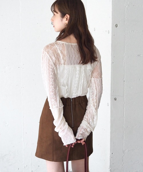 tiptop（ティップトップ）の「パッチワークレースロンT（Tシャツ/カットソー・レディース・ブラック/アイボリー・FREE）」の14枚目の写真