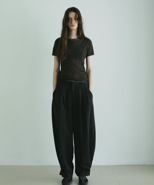 ETRE TOKYO（エトレトウキョウ）の「カラーメローシアーTee（Tシャツ/カットソー・レディース・ブラウン/ホワイト/ベージュ・FREE）」の15枚目の写真