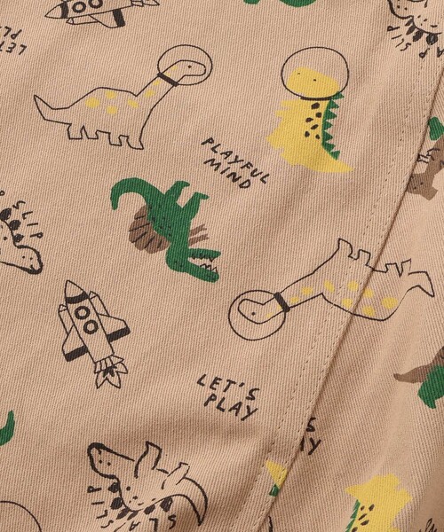 SLAP SLIP（スラップスリップ）の「【お揃い】デニムツイル恐竜ロケット総柄サロペット(80~120cm)（サロペット/オーバーオール・キッズ・ブルー系その他2/ベージュ系その他・80ｃｍ/110cm/120cm/100cm/90cm）」の15枚目の写真