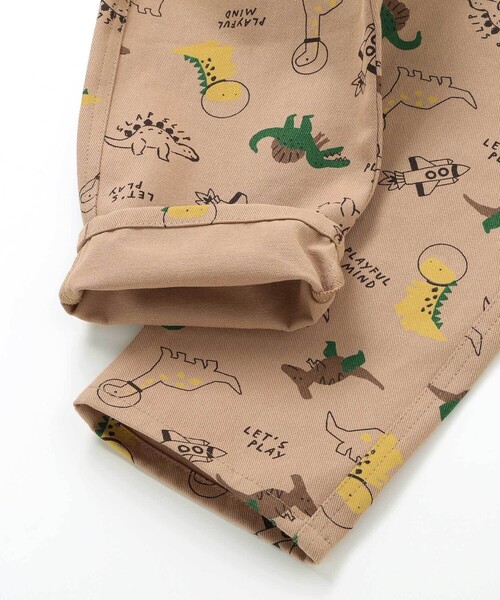 SLAP SLIP（スラップスリップ）の「【お揃い】デニムツイル恐竜ロケット総柄サロペット(80~120cm)（サロペット/オーバーオール・キッズ・ブルー系その他2/ベージュ系その他・80ｃｍ/110cm/120cm/100cm/90cm）」の16枚目の写真
