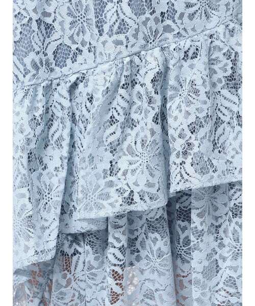 jouetie（ジュエティ）の「アシメヘムシアーロングレーススカート（スカート・レディース・ブラック/オフホワイト/ブルー・MEDIUM）」の12枚目の写真