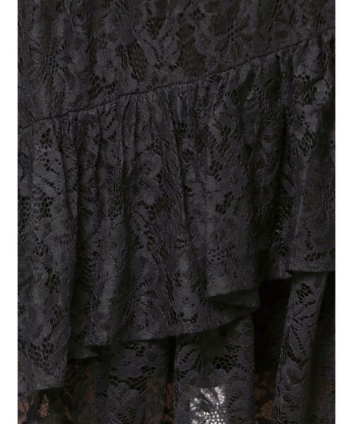 jouetie（ジュエティ）の「アシメヘムシアーロングレーススカート（スカート・レディース・ブラック/オフホワイト/ブルー・MEDIUM）」の13枚目の写真