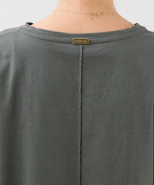 MICA&DEAL（マイカ＆ディール）の「"MOUNT NELSON"ロゴ5分袖Tシャツ（Tシャツ/カットソー・レディース・ライトベージュ/グレー/ホワイト・FREE）」の6枚目の写真