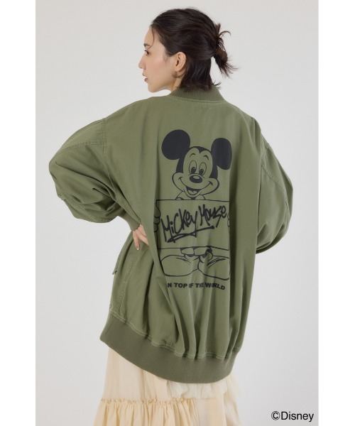 RODEO CROWNS WIDE BOWL（ロデオクラウンズワイドボウル）の「（ミッキー）ミリタリーブルゾン（ブルゾン・レディース・ブルー/ブラック/カーキ・FREE）」の2枚目の写真