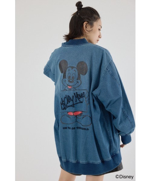 RODEO CROWNS WIDE BOWL（ロデオクラウンズワイドボウル）の「（ミッキー）ミリタリーブルゾン（ブルゾン・レディース・ブルー/ブラック/カーキ・FREE）」の3枚目の写真