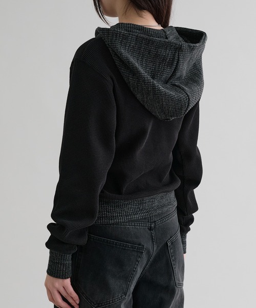 EPNK（イーピーエヌケー）の「【EPNK】Waffle henry neck hoodie