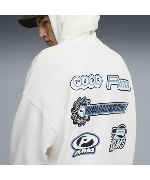 PUMA(プーマ)の「PUMA プーマ ユニセックス フューチャー プーマ アーカイブ グラフィック(パーカー・メンズ・ブラック×ホワイト/ホワイト×ブルー・LARGE/XX-LARGE/SMALL/MEDIUM/X-LARGE)」の19枚目の写真