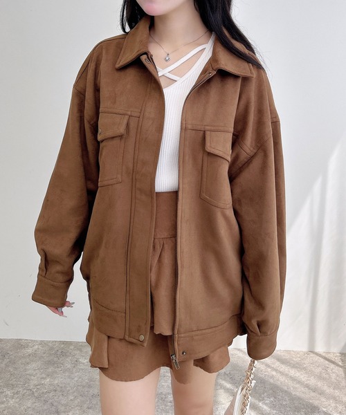 INGNI(イング)の「フェイクスエードビッグブルゾン(セットアップ対応)(ブルゾン・レディース・アイボリー/キャメル/チャコールグレー・M)」の19枚目の写真