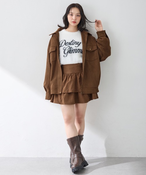 INGNI(イング)の「フェイクスエードビッグブルゾン(セットアップ対応)(ブルゾン・レディース・アイボリー/キャメル/チャコールグレー・M)」の20枚目の写真