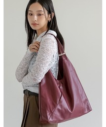 Re:EDIT（リエディ）の「フェイクレザーVカットトートバッグ（ショルダーバッグ・レディース）」