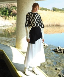 Knit Bonding Typewriter Skirt / ニットボンディングタイプライタースカート