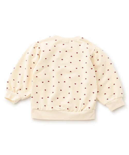 Seraph（セラフ）の「【ジュニア対応】袖ふんわり総柄トレーナー（スウェット・キッズ・イエロー/ラベンダー/アイボリー/ブラウン・140/130/120/110/100/90/80）」の6枚目の写真