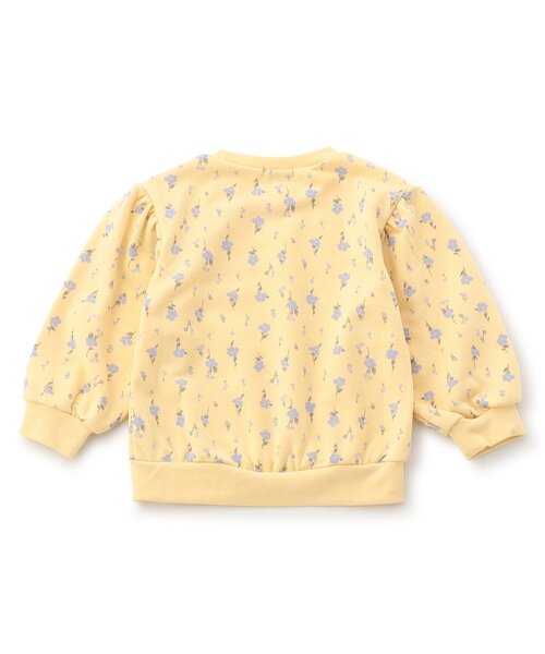 Seraph（セラフ）の「【ジュニア対応】袖ふんわり総柄トレーナー（スウェット・キッズ・イエロー/ラベンダー/アイボリー/ブラウン・140/130/120/110/100/90/80）」の8枚目の写真