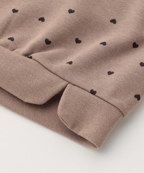 Seraph（セラフ）の「【ジュニア対応】袖ふんわり総柄トレーナー（スウェット・キッズ・イエロー/ラベンダー/アイボリー/ブラウン・140/130/120/110/100/90/80）」の12枚目の写真