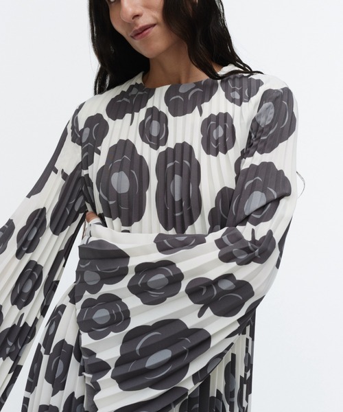 marimekko(マリメッコ)の「【一部店舗・オンラインストア限定】Frosti Tumma / Dress(ワンピース・レディース・ライトグレー・38/36/34)」の4枚目の写真