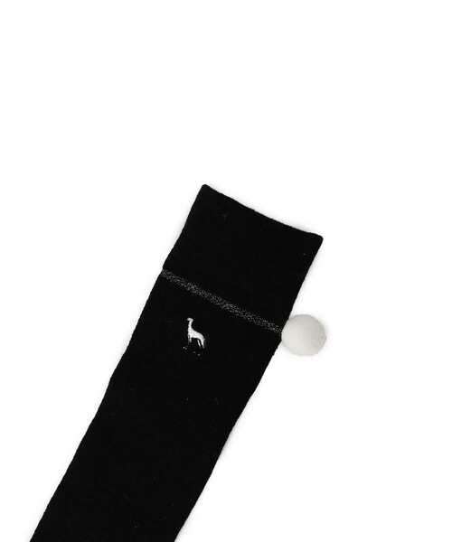 adabat（アダバット）の「【ADABAT NAVY】ボンボンサルーキニーハイウォームソックス（ソックス/靴下・レディース・ブラック/ネイビー/ライトグレー・00）」の6枚目の写真