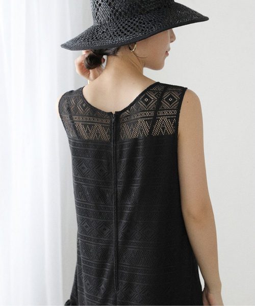 La TOTALITE（ラトータリテ）の「《追加》【洗える】レースティアードワンピース（ワンピース・レディース・ブラック・38/36）」の6枚目の写真