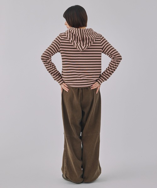 Unblend】ボーダーダブルジップパーカー Unblend│MONO-MART