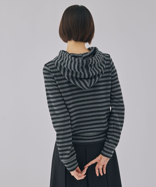 Unblend】ボーダーダブルジップパーカー MONO-MART LADY'S│MONO-MART