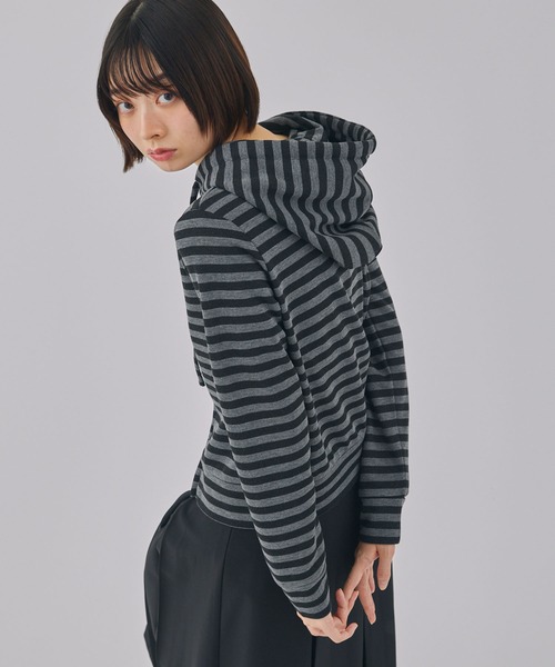 Unblend】ボーダーダブルジップパーカー MONO-MART LADY'S│MONO